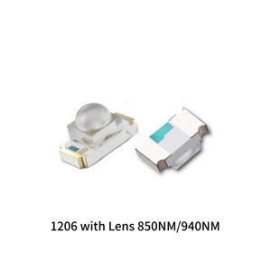 100PCS IR 850nm 940nm SMD-2 적외선 발광 다이오드 0402 0603 0805 1206 2835 3528 5050 808nm) (렌즈 포