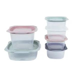 플라스틱 밀폐용기 쿡플러스 점보세트 2호 438303주방정리 반찬보관 위생밀폐 냉동 다용도밀폐통 밀폐 냉장