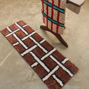 [아트박스]/아도라하우스 체크 롱러그 논슬립 포인트 방석 러그 120x40cm