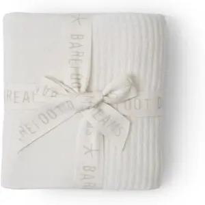 맨발의 꿈 아늑한 시크 울트라 라이트 가리비 유모차 담요 30인치 x 40인치(크림/카본)