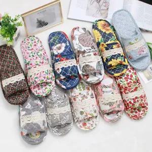 여성 이중쿠션 레이스 거실화 면실내화 층간소음방지 어린이집