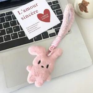 [하프클럽/]토끼 모양 키링 가방 장식 고리 키홀더 핑크 색상 귀여운 액세서