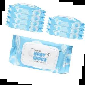 엠보싱물티슈 맑음한소끔 두꺼운 엠보싱 캡형 물티슈 72매 8팩