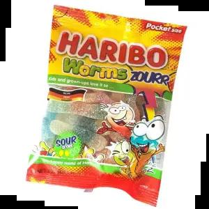 사무실간식 하리보 웜즈 사우어 x 10개입 HARIBO 젤리 80g