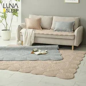 [기타][루나앤슬립][점보특대형]목화솜 자수퀼팅 통워싱 카페트 1+1 세트(+멀티매트)_685633