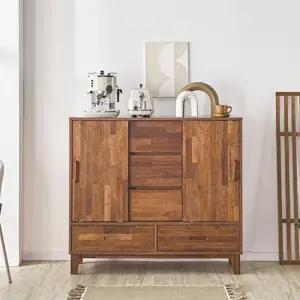 빅피처가구 슬라이드 아일랜드 멀바우 1200 원목수납장 (착불)