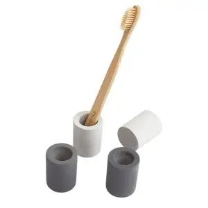뛰어난 흡수력 규조토 칫솔 꽂이 거치대 소형 면도기 스탠드 걸이 원형 칫솔거치대