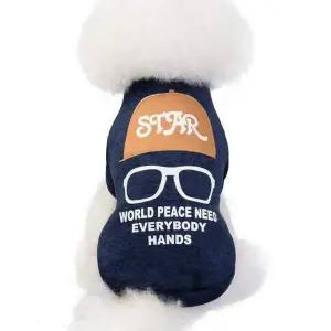 겨울 가디건 반려견옷 XL 블루 애견옷 강아지가디건