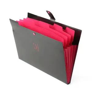 [콩심팥심]스마일 도큐먼트 파일 3p세트 5칸 블랙 화일케이스 도