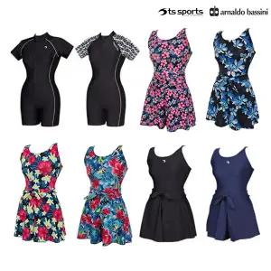 여성수영복 편안한 여자 원피스 빅사이즈 투피스 3피스 올인원 집업 래쉬가드 아쿠아 물놀이 실내 수영장 강습용 초등 생존수영 아레나