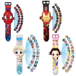 공주님시계 빔시계 3D 프로젝터 시계 프린세스 아이언맨 스파이더맨시계 디지털시계