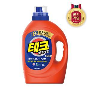 테크 베이킹소다+구연산 실내건조 액체세제 일반 용기 3L