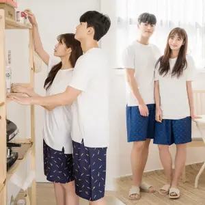 우일 인견 데일리 커플 캐릭터 공용 5부 팬츠 반바지 홈웨어 여름 2715K
