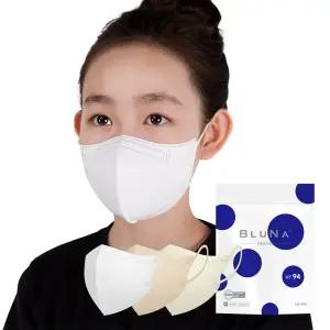 블루나 숨편한 KF94 2D 50매 소형 황사방역 컬러마스크 새부리형