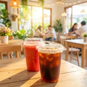 PET 98파이 20온스 투명컵 100개+타공뚜껑 100개 SET