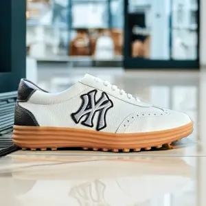 클래식 패션 골프화 스니커즈 일상 운동화 겸용 남성 여성 천연소가죽 키높이 발볼조절가능 국내제작