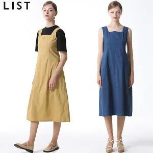 [리스트] 코튼 스퀘어넥 슬리브리스 원피스 (P003331283)