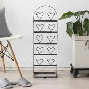 [텐바이텐]디몬 철제 하트 슬리퍼꽂이 5단(그레이)