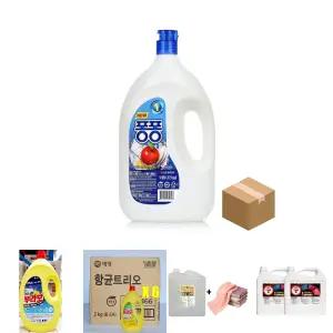 LG 뉴퐁퐁 주방 세제 2kgX6개 용기 BOX/업소용/식기/기름때/세정제/설겆이/주방용/그릇/설거지/부엌/세척제