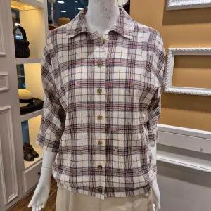 [하프클럽/] 비씨비지 가을24 러닝 체크 블라우스 B4C7B473