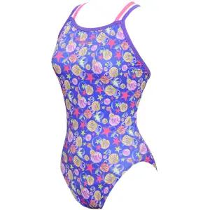 티에스나인 여자 실내 수영복 원피스 강습용 스윔웨어 마린 바이올렛