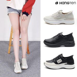 행텐 HT-819 여성용 로고 콤비디자인 밴딩끈 키높이 운동화 스니커즈 편안한슈즈