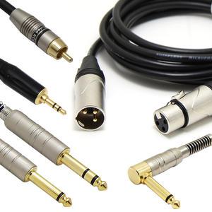 모노 6.3 5.5 캐논 마이크케이블 기타 반주기 피아노 악기 앰프 믹서 오디오 선 스피커 케이블 연장선 스테레오 3.5 RCA XLR TS TRS 음향 변환 잭 젠더