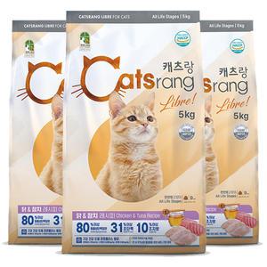 캐츠랑 전연령 리브레 고양이사료 5kg x 3개