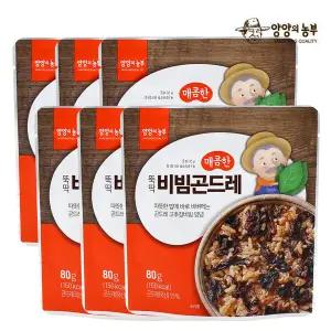 양양의농부 매콤한 간편 뚝딱 비빔곤드레 80gx6팩