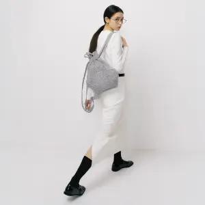 뉴보우백팩 글리터실버