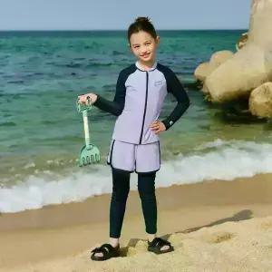 [아레나수영복] 서클 아동 집업 래쉬가드 세트 A5BG1GS07LAV