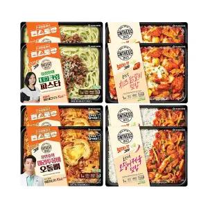 온더고 편스토랑 세트3(대파크림파스타2,치즈닭갈비덮밥2,마라툼바오돌뼈2,오징어제육2)