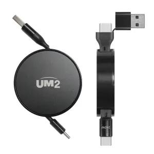 UM2 2in1 멀티 충전 케이블 릴타입 자동감김 USB C to C UMCA-RL240W