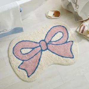 모던하우스 빅리본 면 터프팅 발매트 PINK 45X65