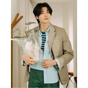 [빈폴멘] 시어서커 스트라이프 셔츠  그린 (BC5364C18M)