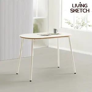 [리빙스케치] 스위피 900 타원형 테이블 2인 식탁 카페 업소용 원룸 티테이블