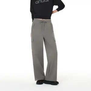 [안다르] 에어리핏 기모 세미와이드 카고 팬츠 - 숏 AOFPT-22