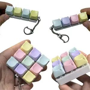 곰돌이 피젯 키보드 버튼 키캡 키링 팝잇 딸깍이 토이