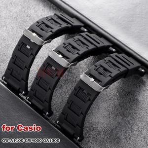카시오 GW-A1100 GW4000 GA1000 다이빙 스포츠용 실리콘 스트랩 레진 15mm 시계줄 방수 벨트 남녀 액세서리