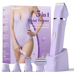 여성용 비키니 트리머 - IN 제모, 개인용 바디 다리 5 전기 면도기 면도기, 1 헤어 방수 퍼블리 얼굴