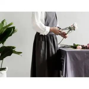 나들이패션 내츄럴 워싱면 원피스 앞치마