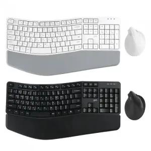 지클릭커 오피스프로 에르고M EMK100 PLUS 무선 키보드 마우스 세트 (블랙)