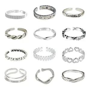 랑데시아 반지 실버 925 은 SILVER 패션 데일리 스마일 하트 꼬임 오픈반지