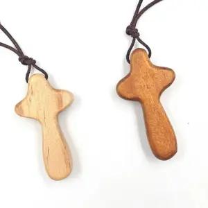 크리스천 원목 나무십자가 목걸이