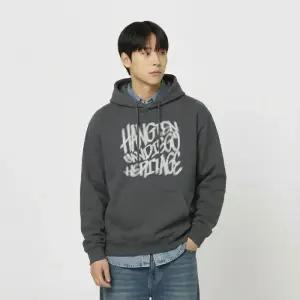 행텐 HC04 더블페이스 그래피티 후드티 더블페이스 그래피티 로고 후드티셔츠_다크그