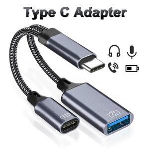 USB C OTG 케이블 어댑터 2 in 1 타입 to A PD 고속 충전 포트 포함 삼성 화웨이 샤오미 폰 노트북 태블릿