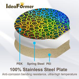 2024 Flsun SR 원형 가열 침대 PEO  질감 시트 Super Racer Pei 자기 빌드 플레이트 용 270mm 3D 프린팅