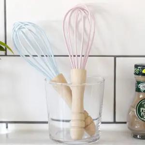 실리콘 거품기 수동 휘핑기 베이킹 주방 도구 거품채 우유거품기 계란풀기