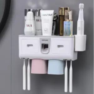 욕실 칫솔치약면도기 정리홀더 양치컵걸이