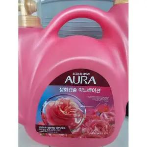 아우라 생화캡슐 초고농축 대용량 섬유유연제 5.5L 피오니로즈 1개